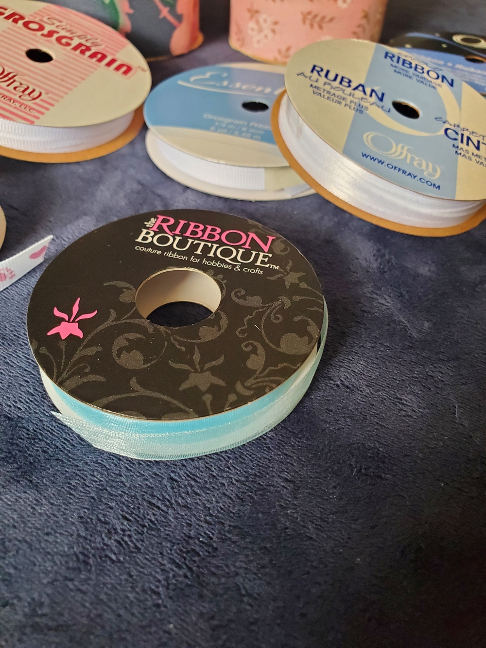 Assorted Spools Of Ribbon - 9 Total - Picture 4 of 5